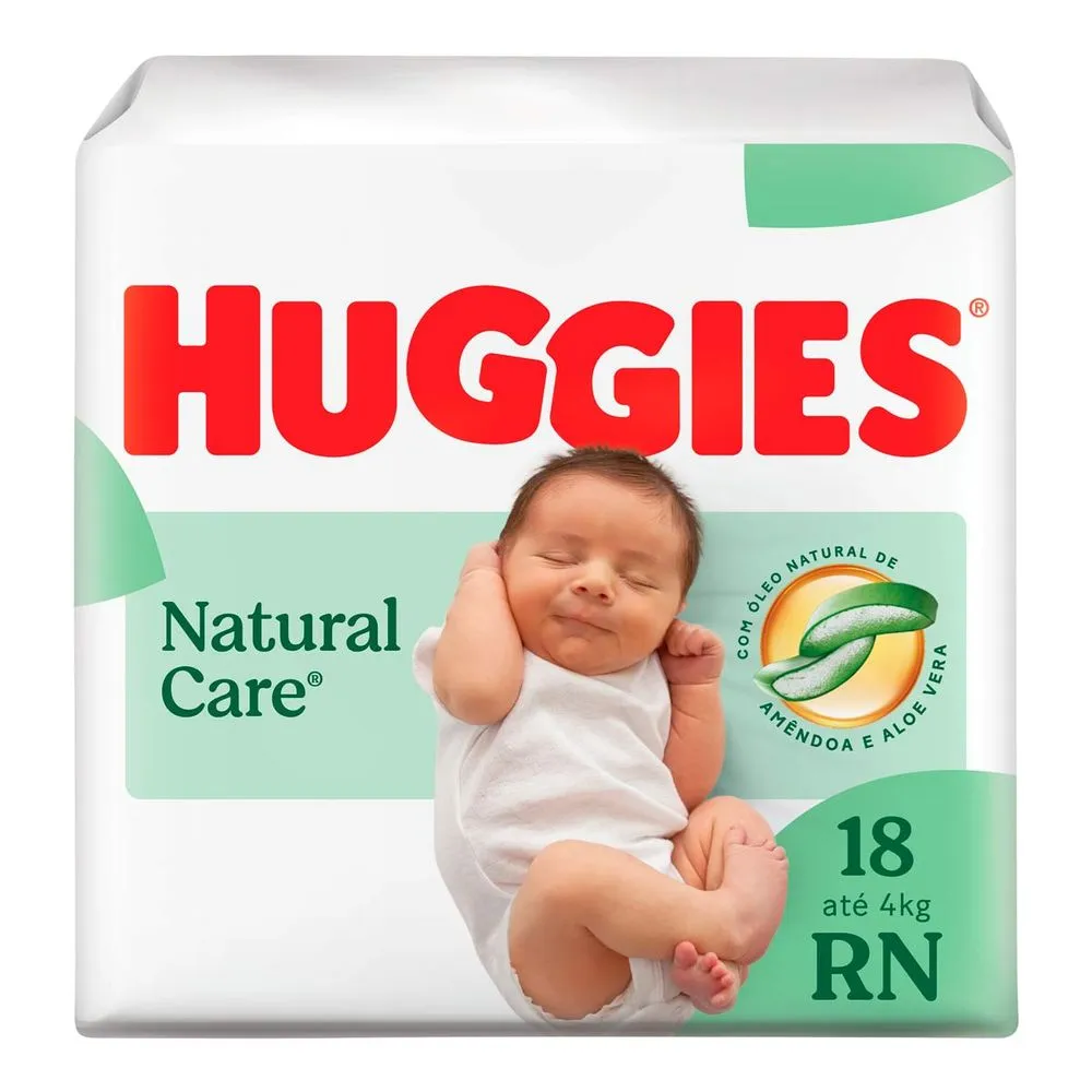 Fralda Huggies Natural Care RN 18 Unidades