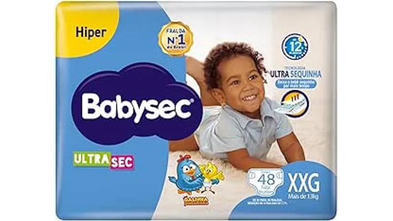 Fralda Babysec Galinha Pintadinha Ultrasec XXG 48 Unidades