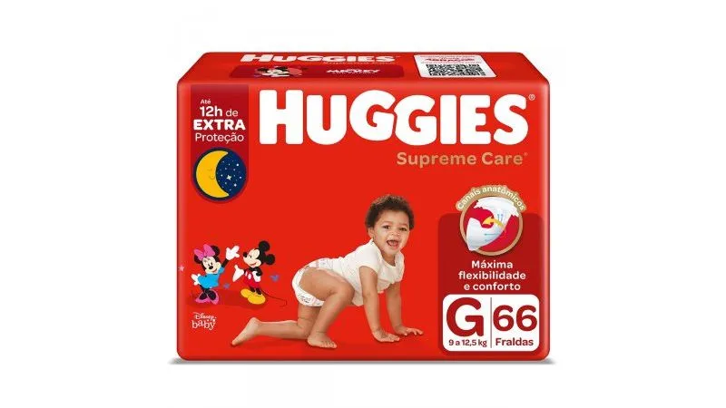 Fralda Huggies Supreme Care Hiper G 66 Unidades