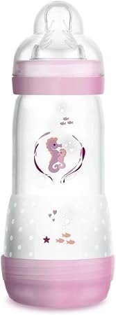 Mamadeira 320ml Easy Start Set Bico 4m+ Rosa - MAM