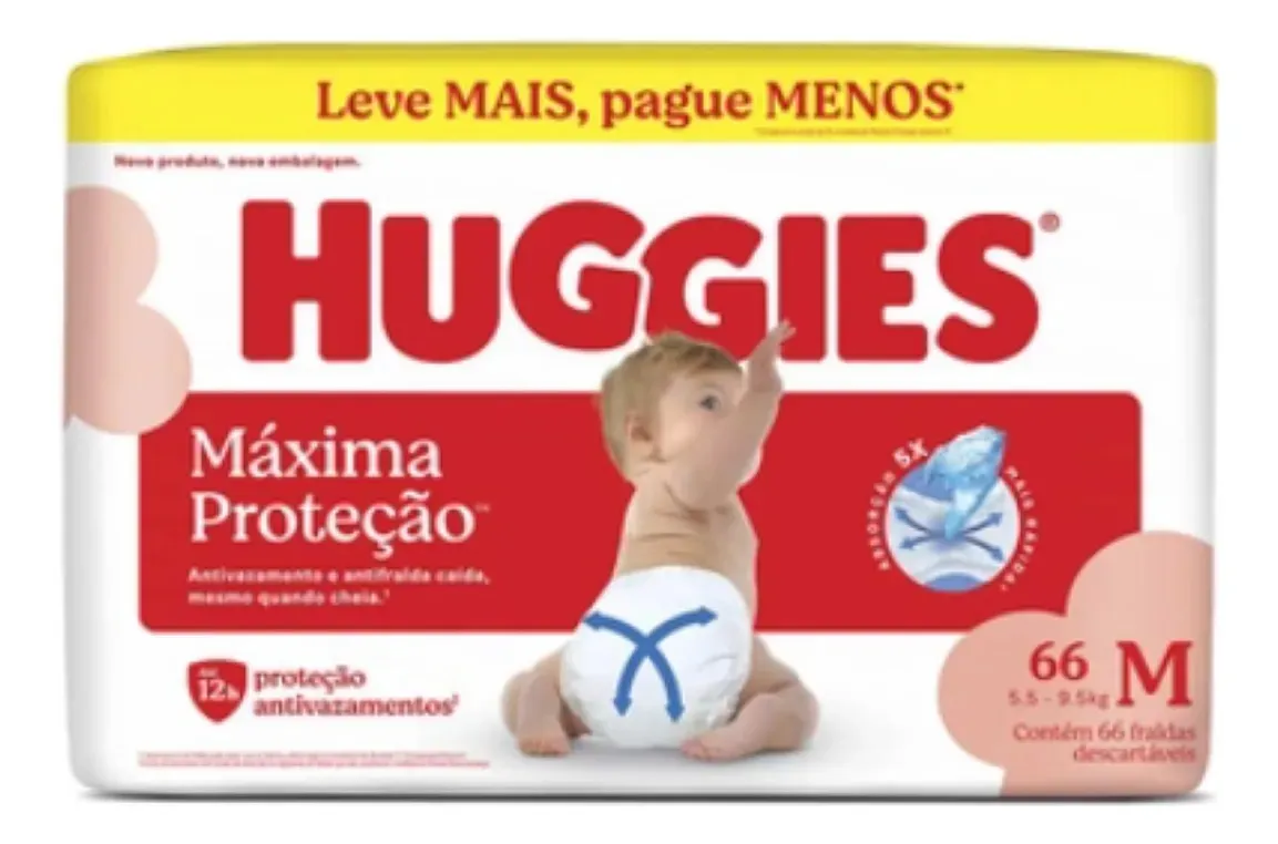 Fralda Huggies Supreme Care M C/ 66 Unidades